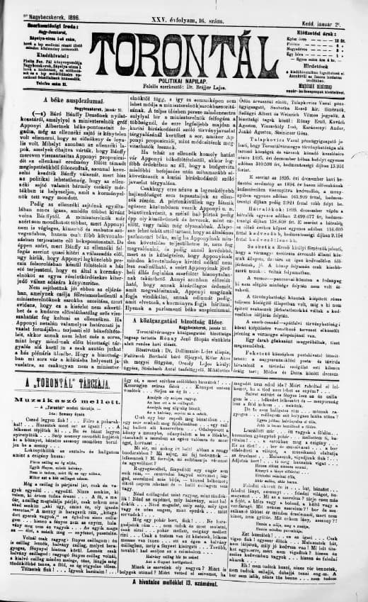 Torontál, 25. évf. 1896. január 21. 16. sz.
