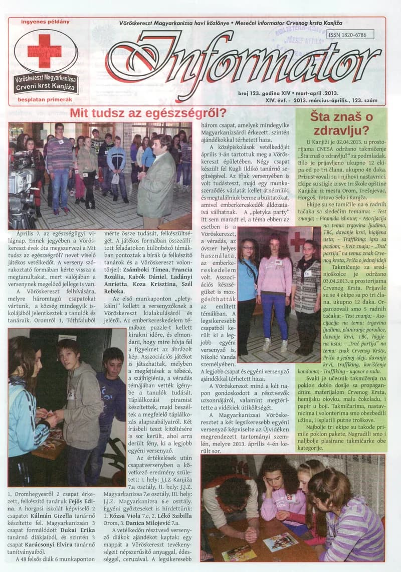 Informator, 14. évf. 2013. március 1. – április 1. 123. sz.