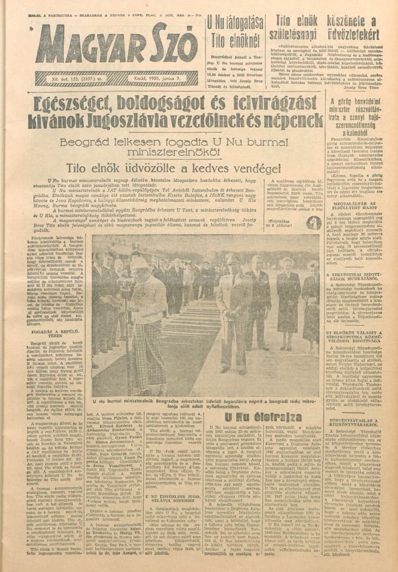 Magyar Szó, 12. évf. 1955. június 7. 153. sz. 1–8. oldal