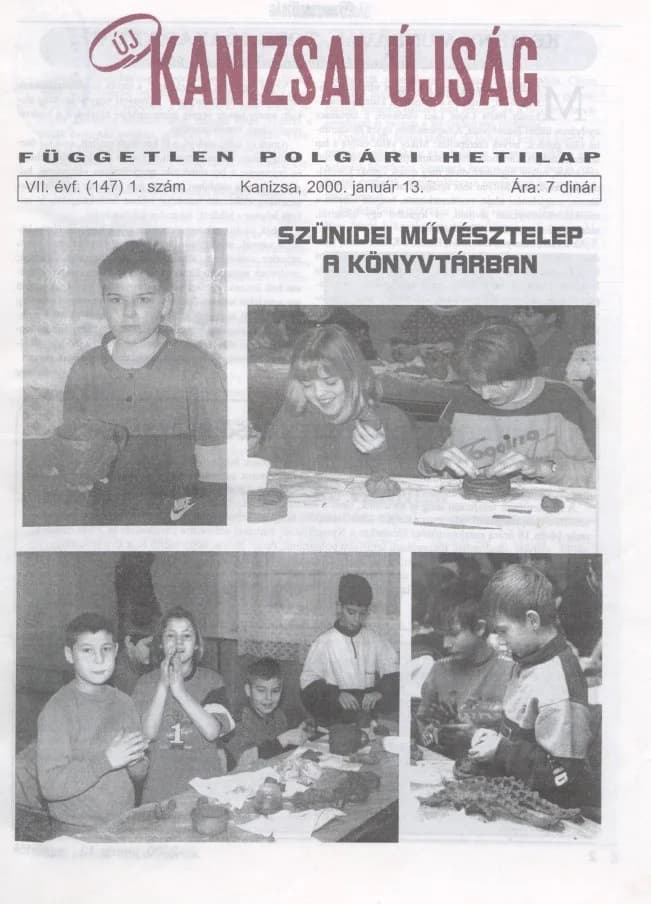 Új Kanizsai Újság, 7. évf. 2000. január 13. 1. sz.