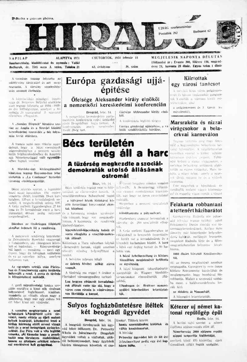 Híradó, 63. évf. 1934. február 15. 38. sz.