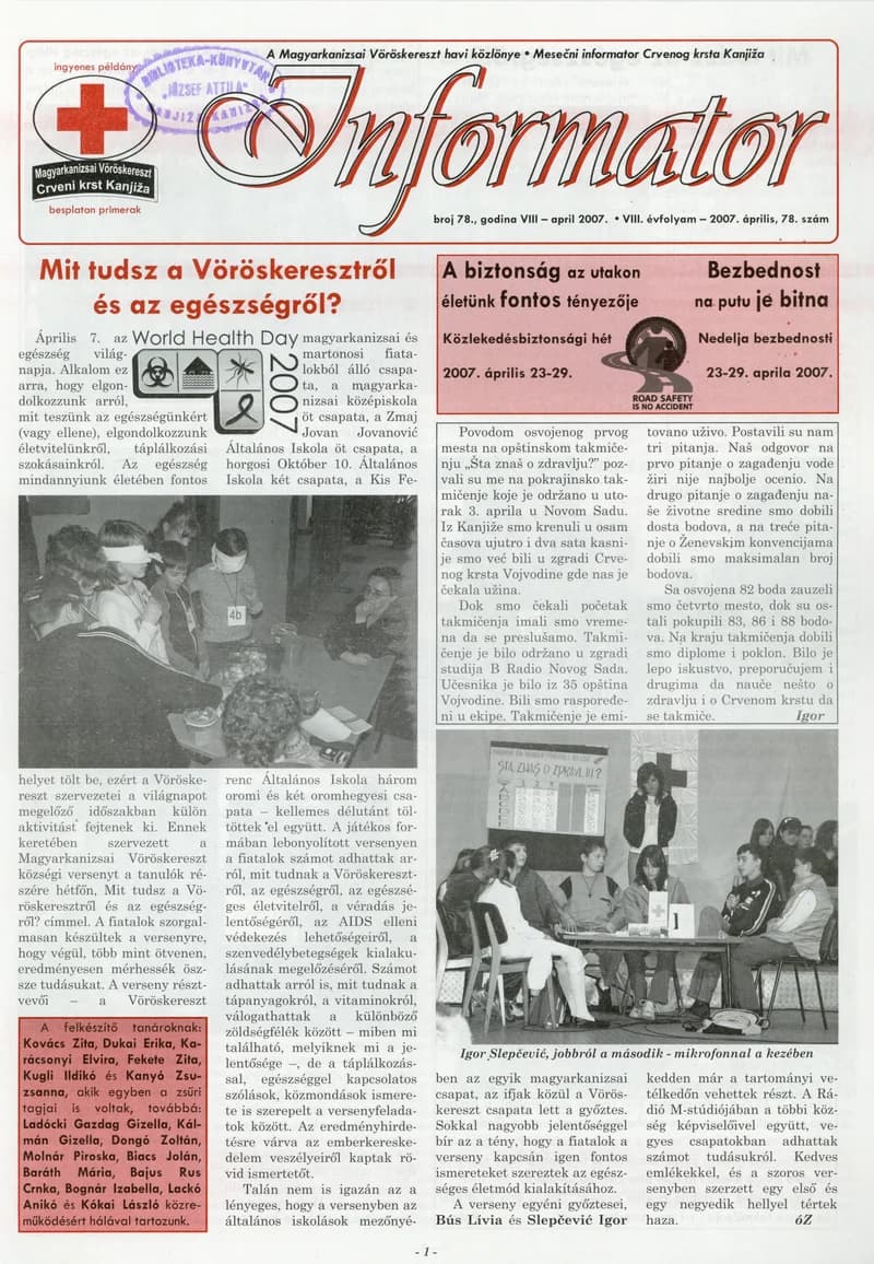 Informator, 8. évf. 2007. április 1. 78. sz.
