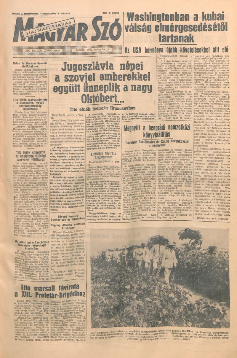 Magyar Szó, 19. évf. 1962. november 7. 308. sz. 1–14. oldal