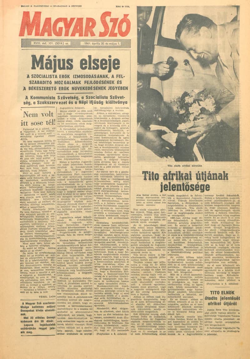 Magyar Szó, 18. évf. 1961. április 30. – május 1. 101. sz. 1–31. oldal