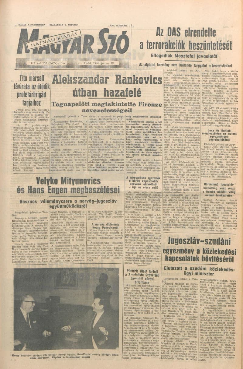 Magyar Szó, 19. évf. 1962. június 19. 167. sz. 1–14. oldal