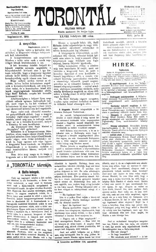 Torontál, 28. évf. 1899. június 12. 132. sz.