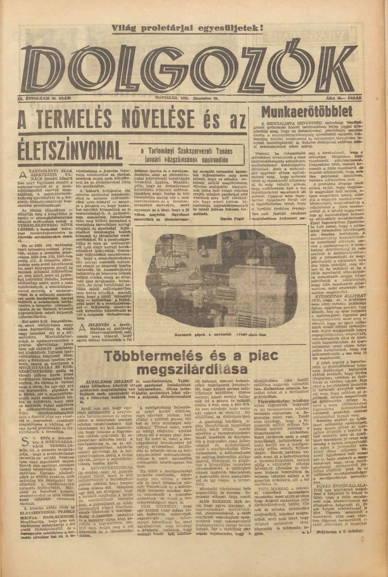 Dolgozók, 9. évf. 1955. december 20. 50. sz.