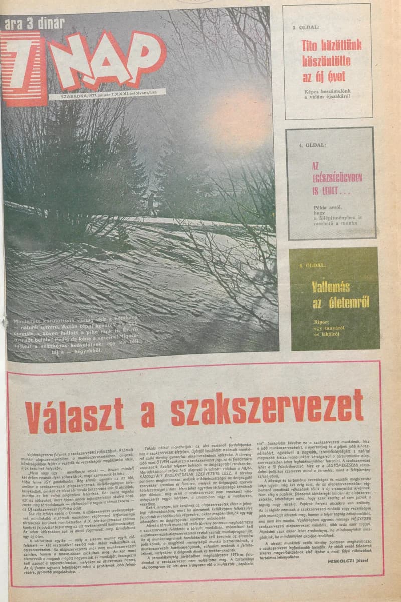 7 Nap, 32. évf. 1977. január 7. 1. sz. 1–24. oldal