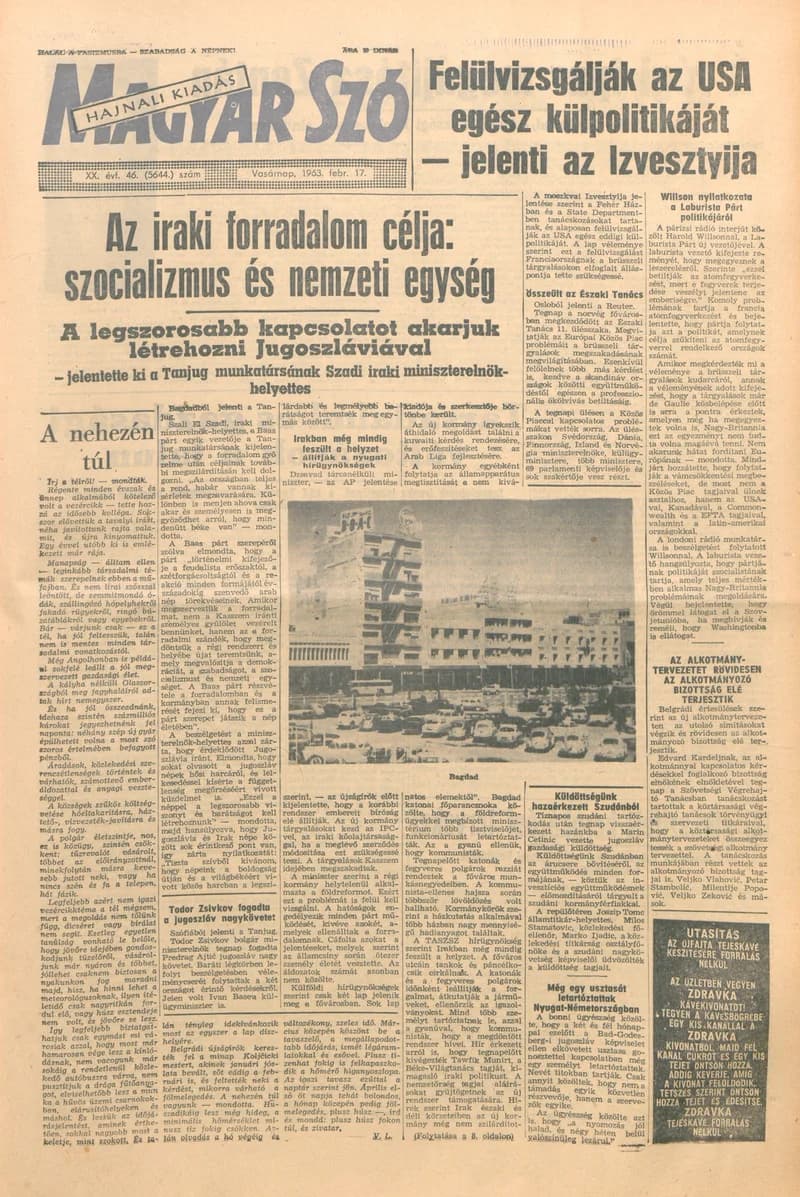 Magyar Szó, 20. évf. 1963. február 17. 46. sz. 1–24. oldal