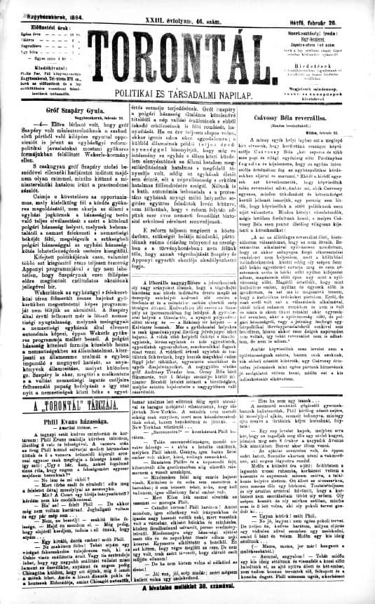 Torontál, 23. évf. 1894. február 26. 46. sz.