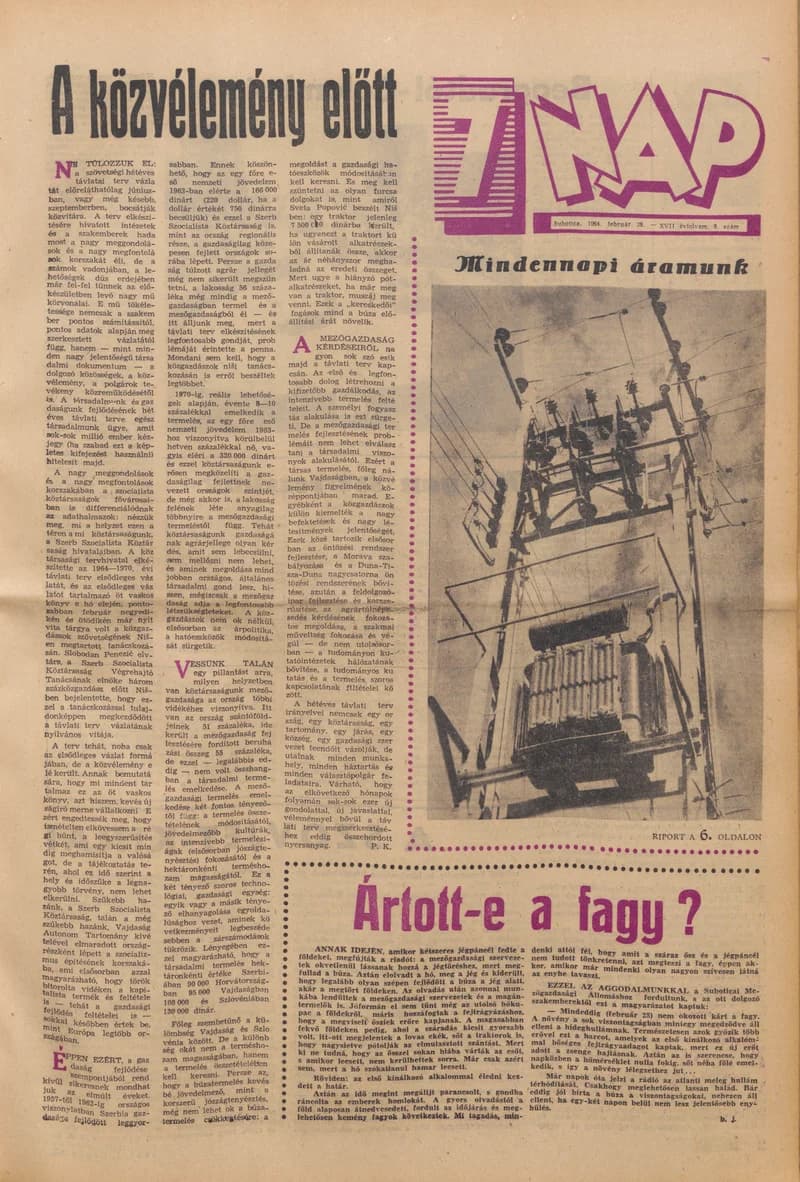7 Nap, 19. évf. 1964. február 28. 8. sz. 1–24. oldal