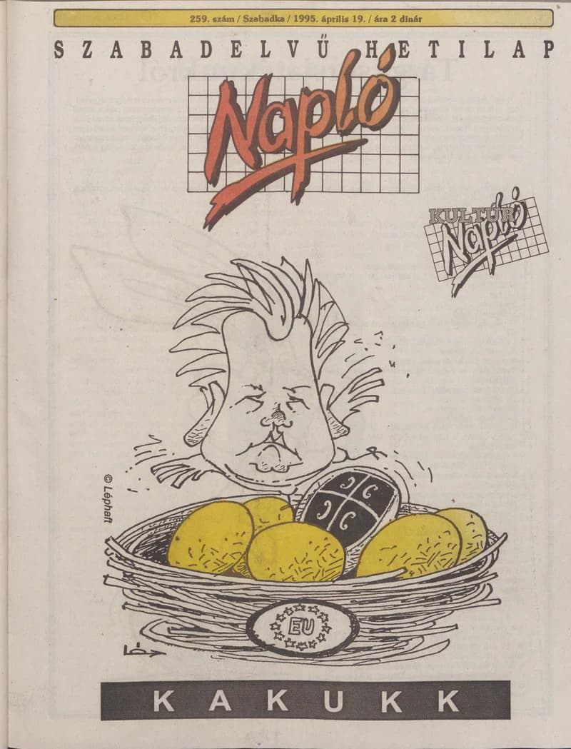Napló - Szabadelvű hetilap, 6. évf. 1995. április 19. 259. sz.