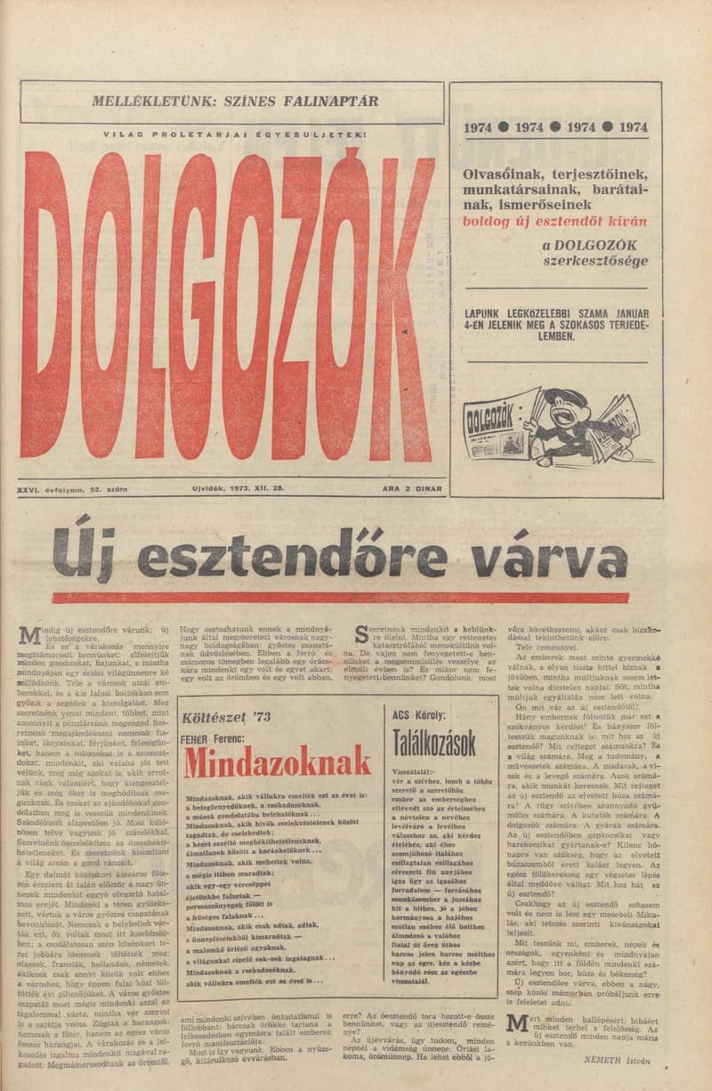 Dolgozók, 27. évf. 1973. december 28. 52. sz.