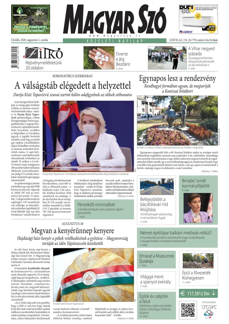 Magyar Szó, 77. évf. 2020. augusztus 5. 176. sz. 1–16. oldal