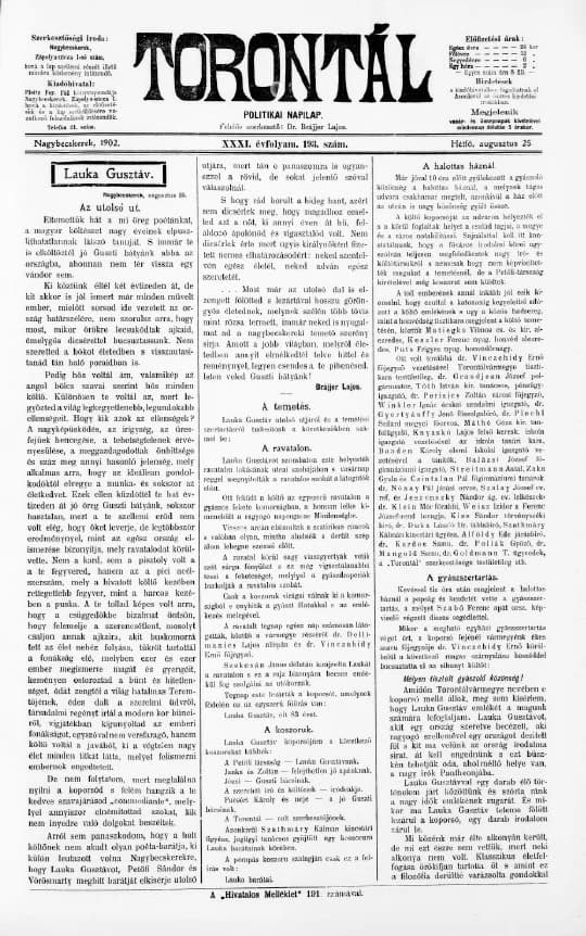 Torontál, 31. évf. 1902. augusztus 25. 193. sz.