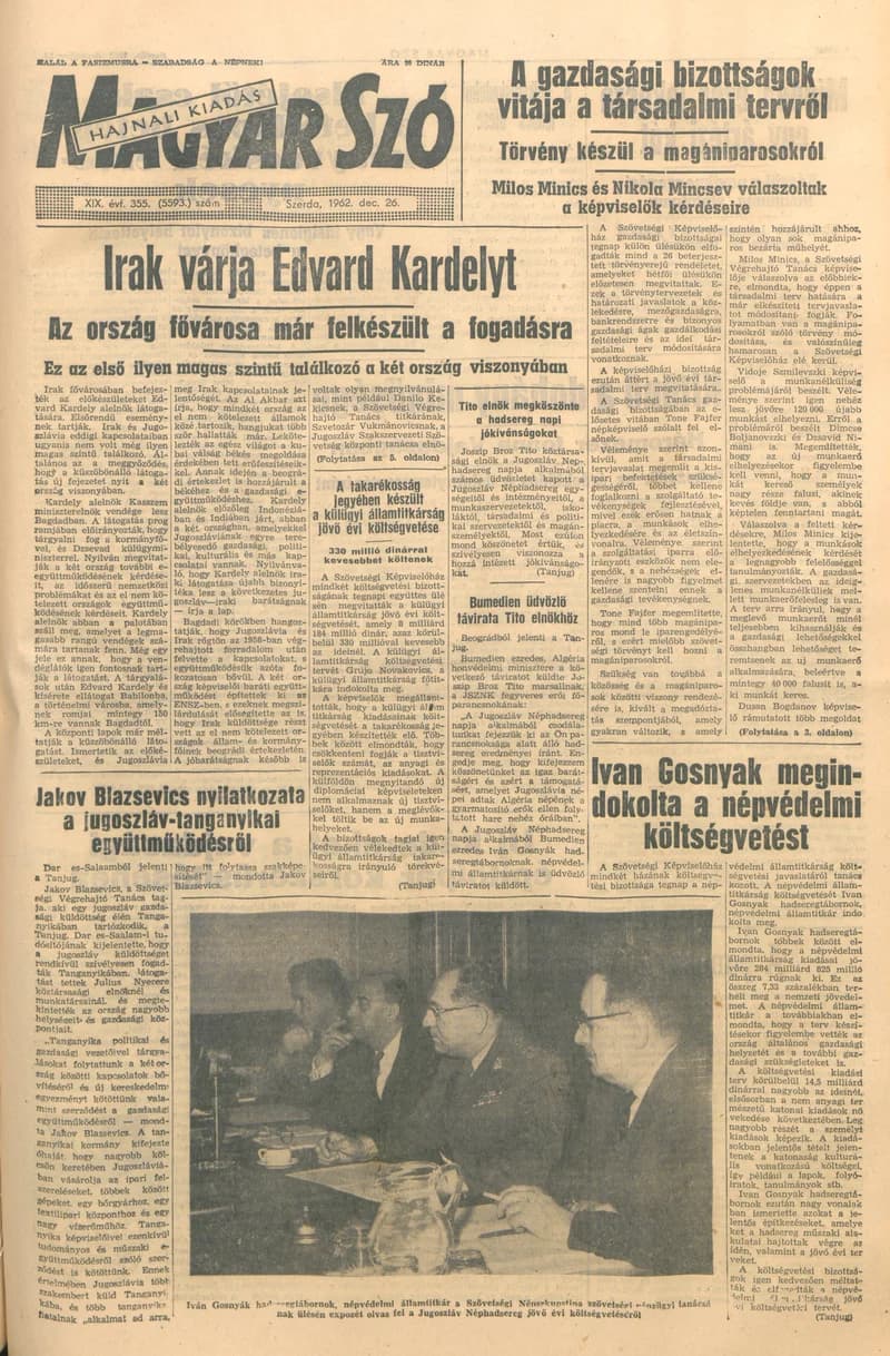 Magyar Szó, 19. évf. 1962. december 26. 355. sz. 1–14. oldal