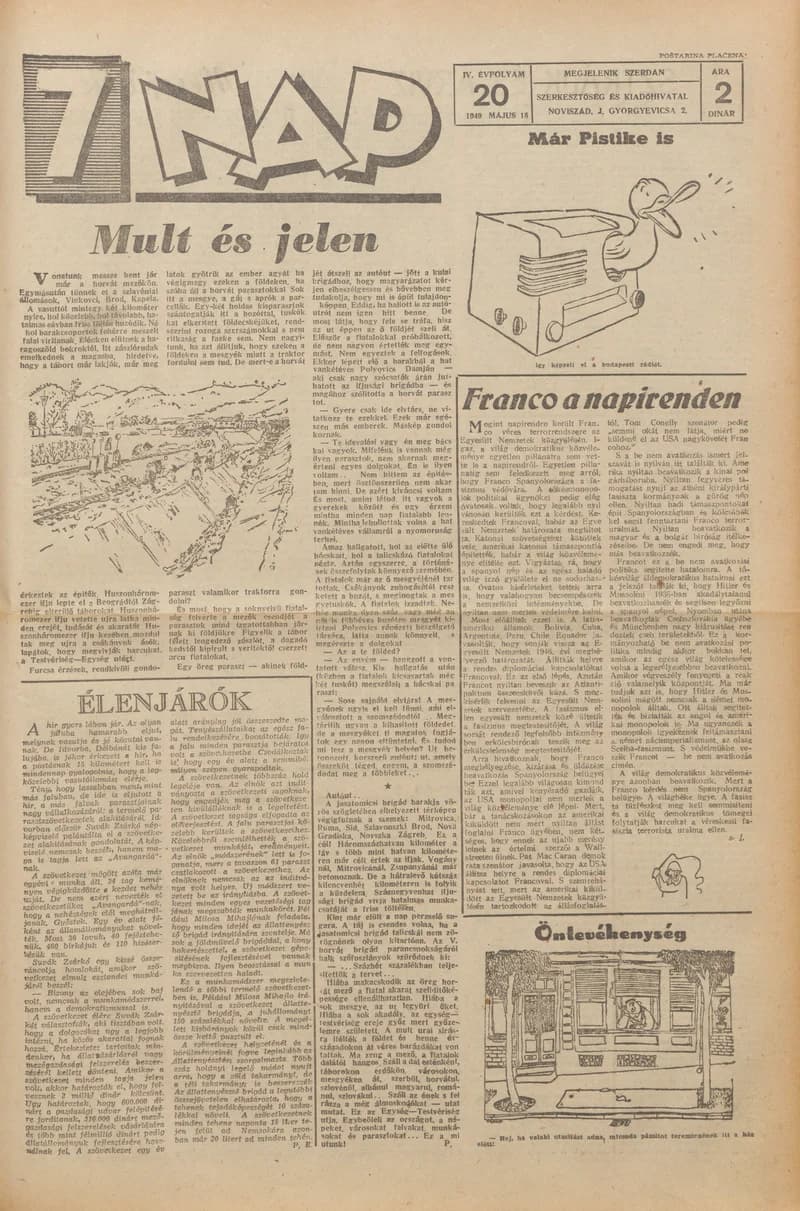 7 Nap, 4. évf. 1949. május 18. 20. sz. 1–4. oldal
