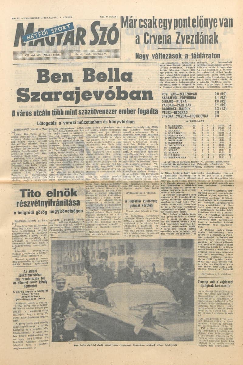 Magyar Szó, 21. évf. 1964. március 9. 68. sz. 1–16. oldal