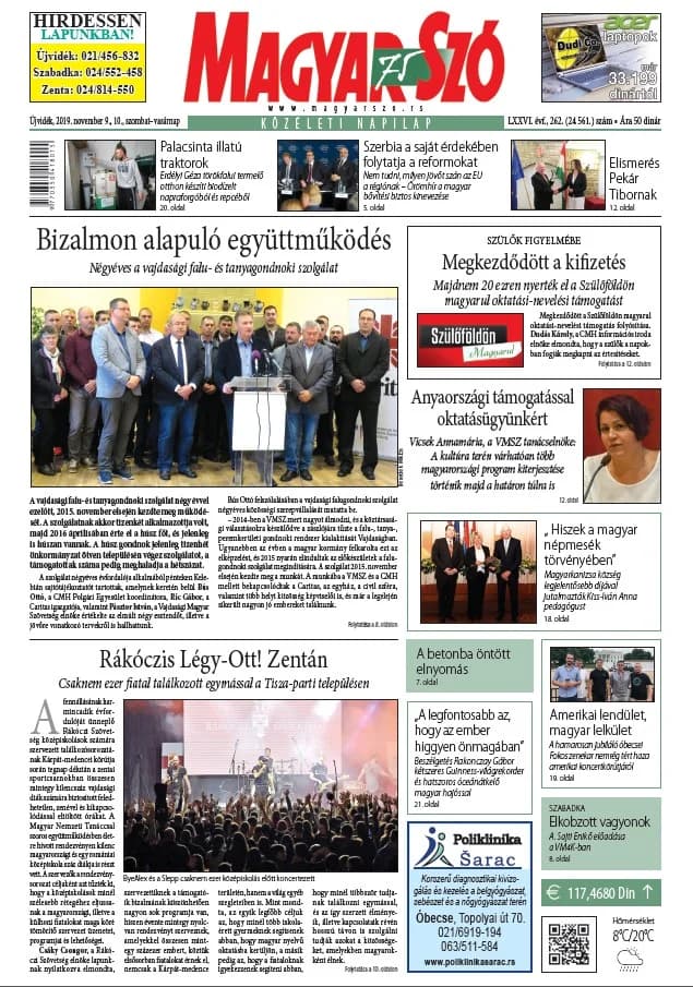 Magyar Szó, 76. évf. 2019. november 9. – 10. 262. sz. 1–44. oldal