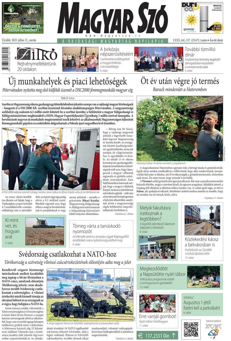 Magyar Szó, 80. évf. 2023. július 12. 157. sz. 1–16. oldal