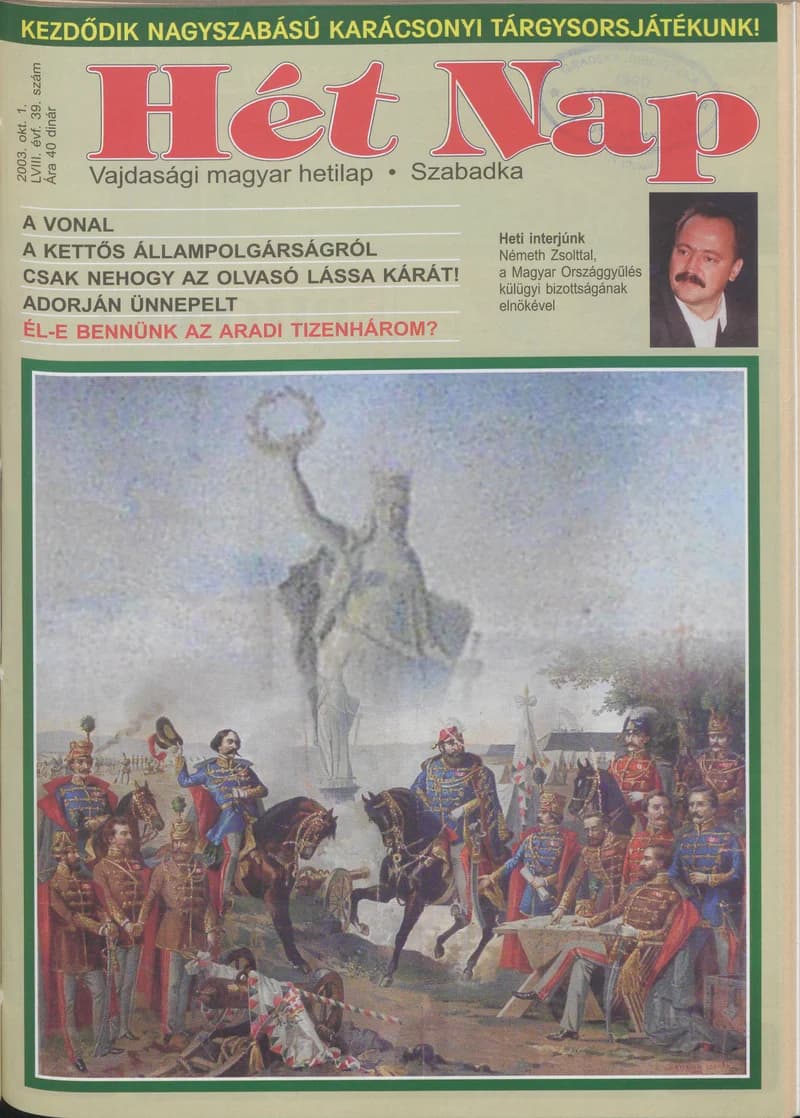 7 Nap, 58. évf. 2003. október 1. 39. sz.