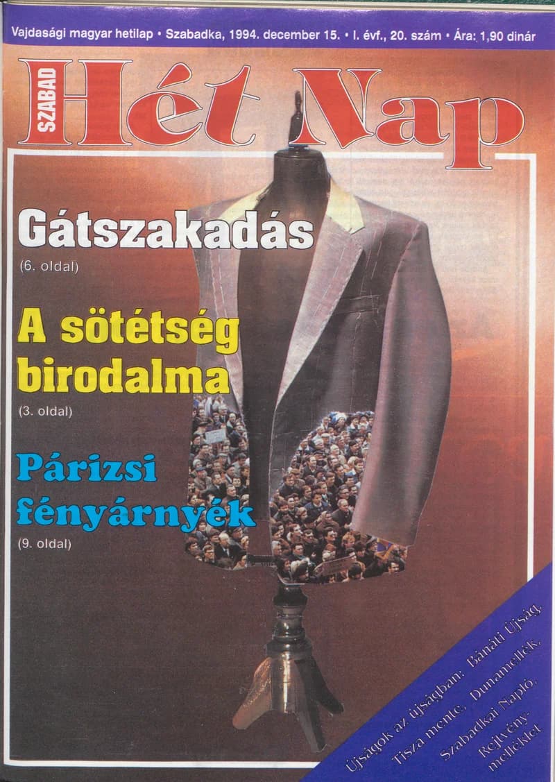 Szabad Hét Nap, 1. évf. 1994. december 15. 20. sz.