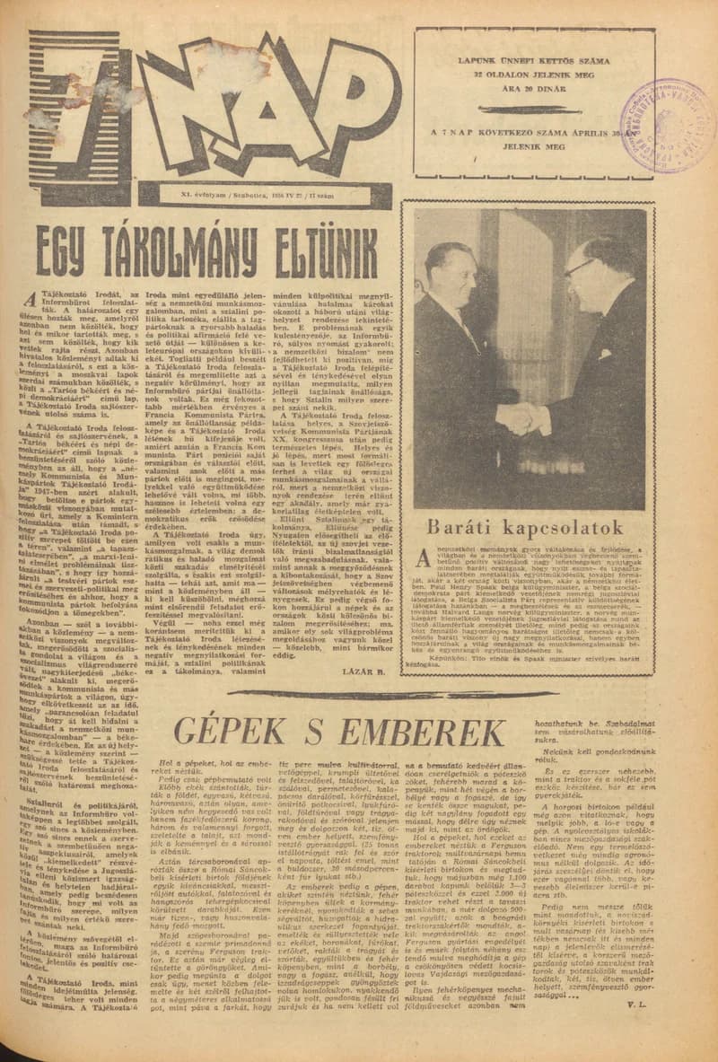 7 Nap, 11. évf. 1956. április 22. 17. sz.