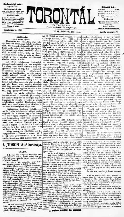 Torontál, 26. évf. 1897. augusztus 11. 182. sz.