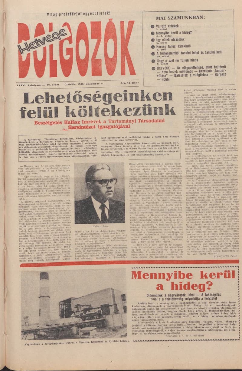 Dolgozók, 37. évf. 1983. december 8. 49. sz.