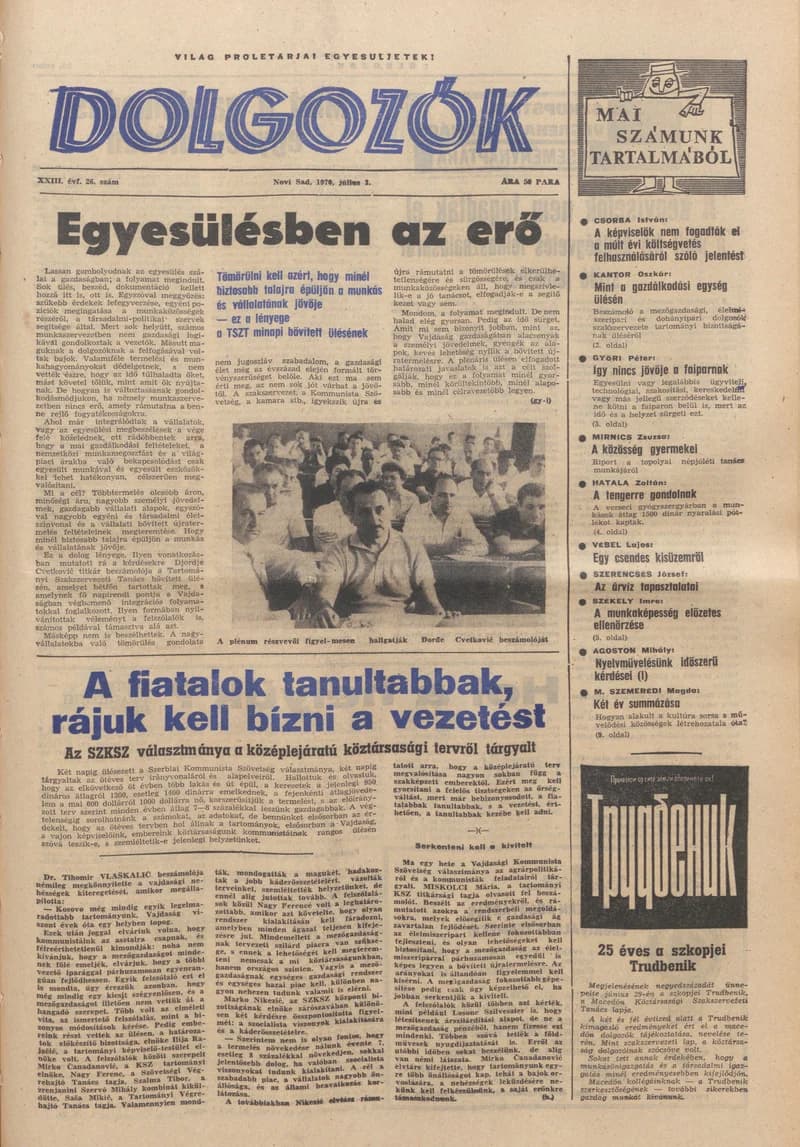 Dolgozók, 24. évf. 1970. július 3. 26. sz.