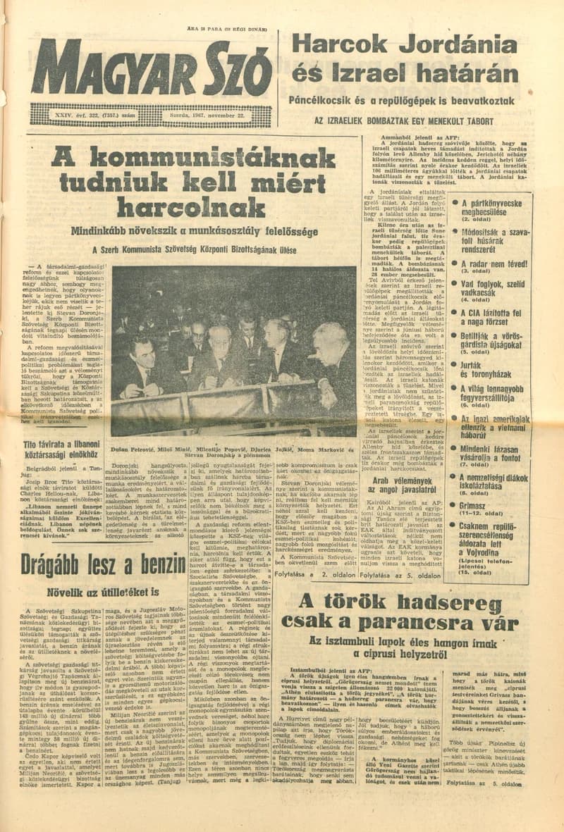 Magyar Szó, 24. évf. 1967. november 22. 322. sz. 1–16. oldal