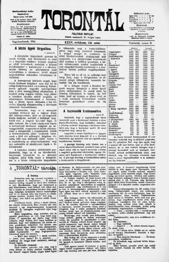 Torontál, 35. évf. 1906. június 21. 140. sz.