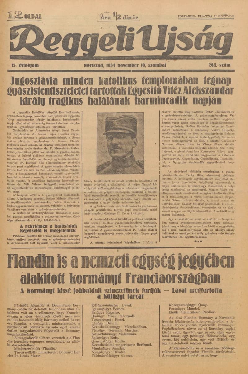 Reggeli Újság, 15. évf. 1934. november 10. 264. sz.