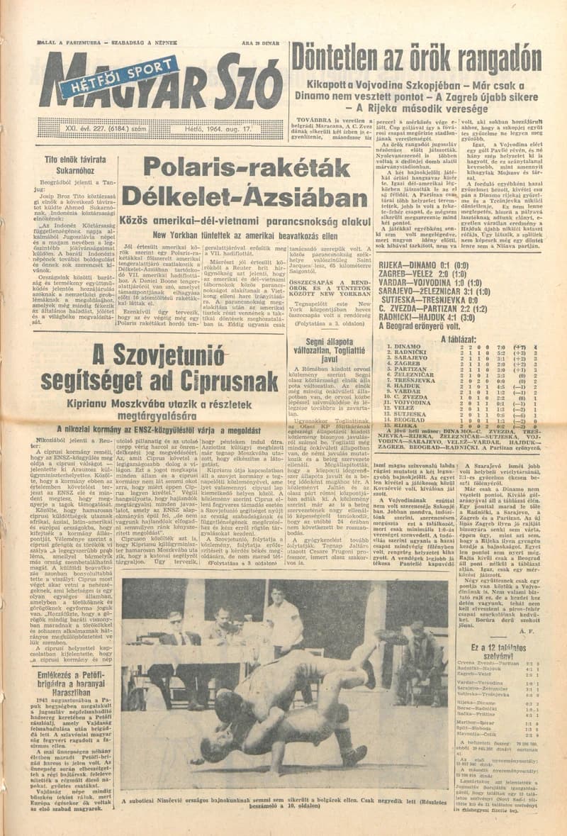 Magyar Szó, 21. évf. 1964. augusztus 17. 227. sz. 1–14. oldal