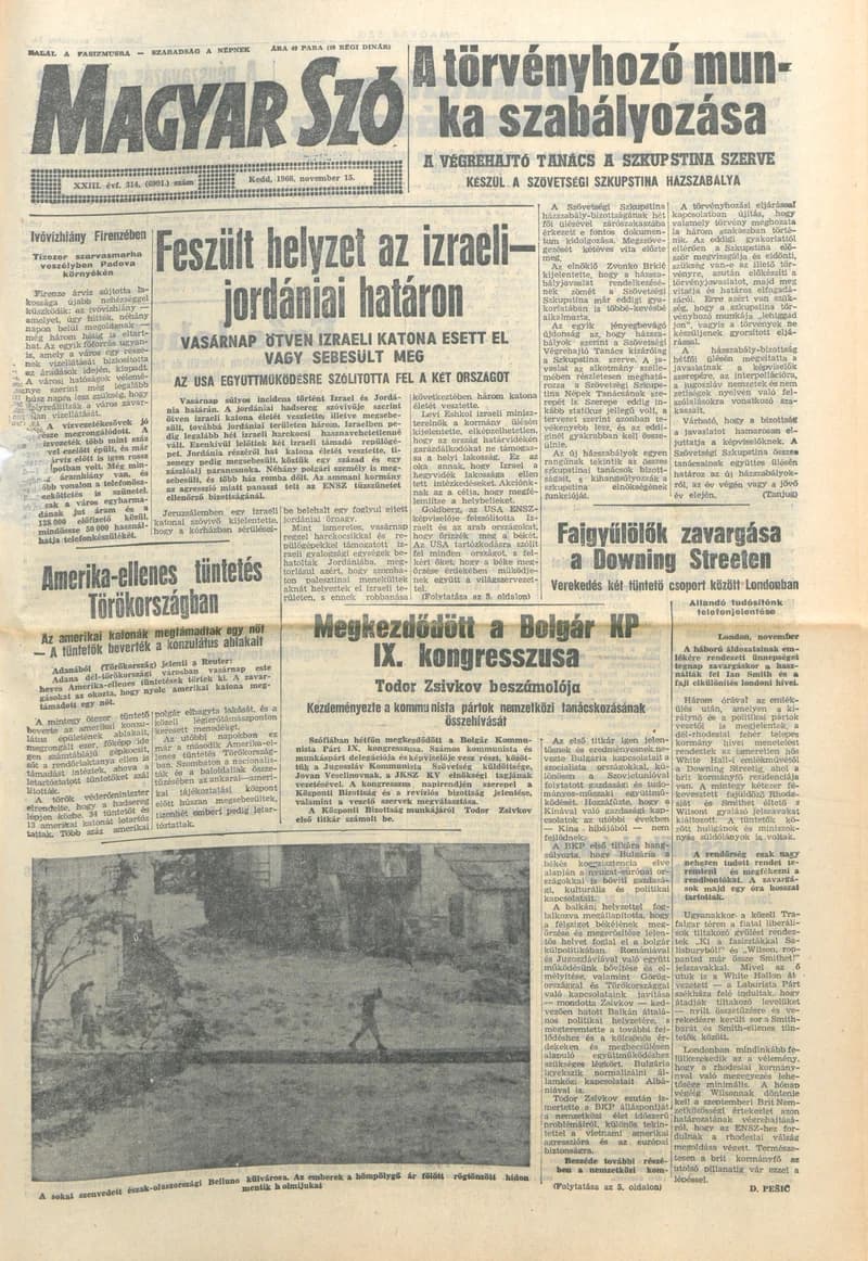 Magyar Szó, 23. évf. 1966. november 15. 314. sz.