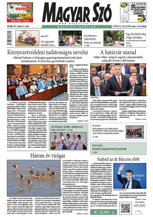 Magyar Szó, 74. évf. 2017. június 13. 134. sz. 1–20. oldal