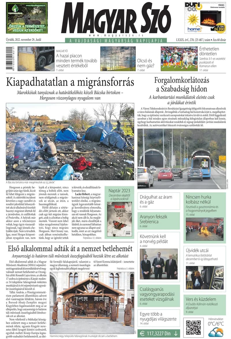 Magyar Szó, 79. évf. 2022. november 29. 278. sz. 1–20. oldal