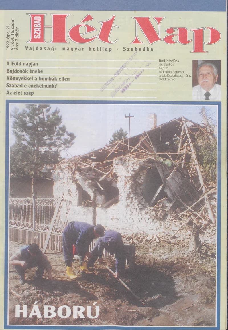 Szabad Hét Nap, 6. évf. 1999. április 21. 16. sz.