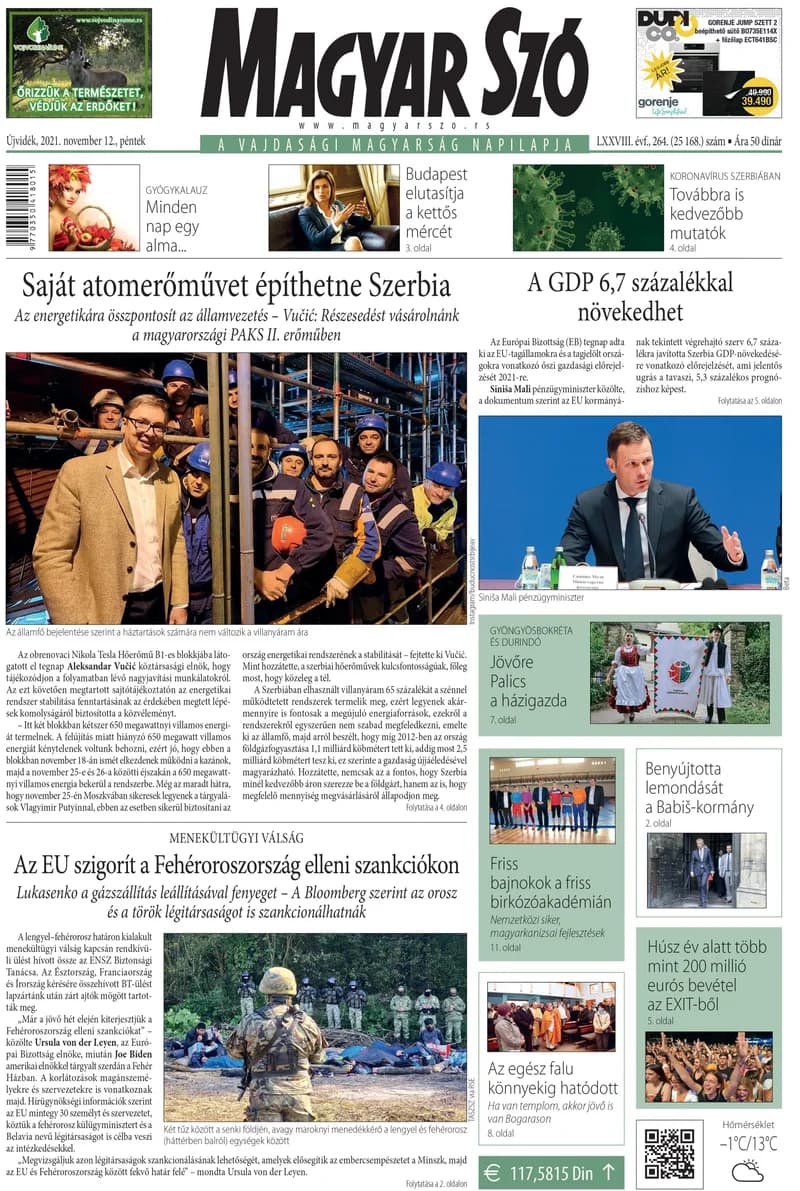 Magyar Szó, 78. évf. 2021. november 12. 264. sz. 1–16. oldal