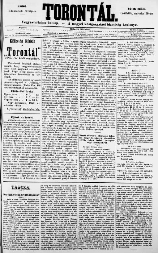 Torontál, 9. évf. 1880. március 18. 12. sz.