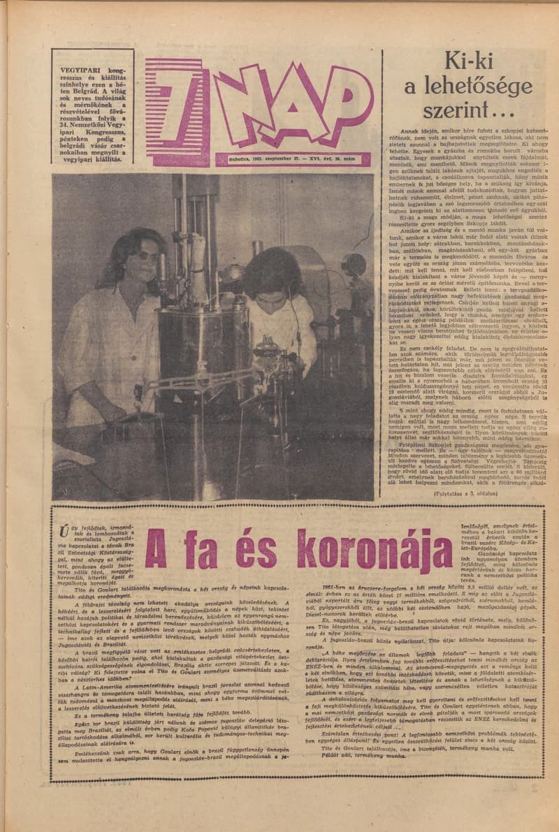 7 Nap, 18. évf. 1963. szeptember 27. 38. sz. 1–20. oldal