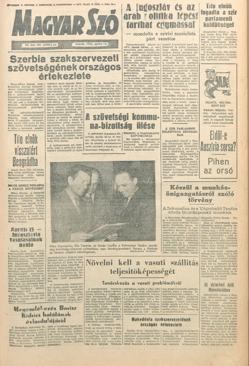 Magyar Szó, 12. évf. 1955. április 13. 101. sz. 1–8. oldal