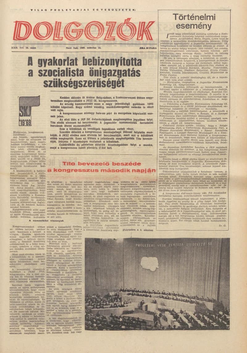 Dolgozók, 23. évf. 1969. március 14. 10. sz.