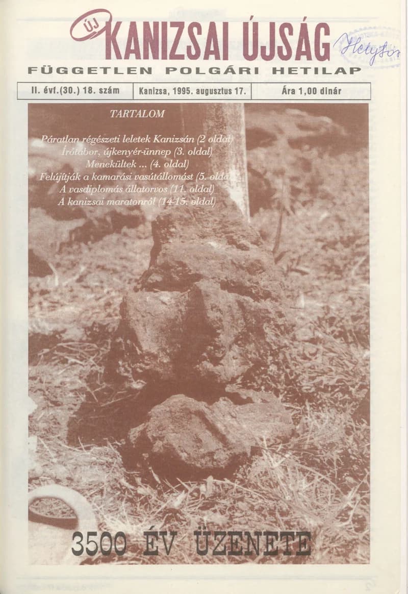 Új Kanizsai Újság, 2. évf. 1995. augusztus 17. 18. sz.