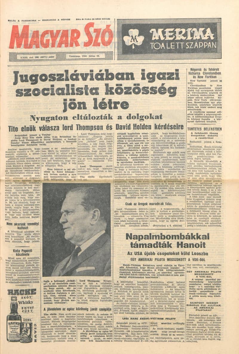 Magyar Szó, 23. évf. 1966. július 24. 200. sz.