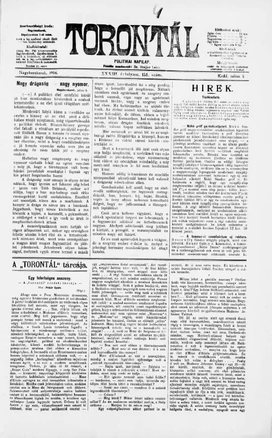 Torontál, 33. évf. 1904. július 5. 151. sz.