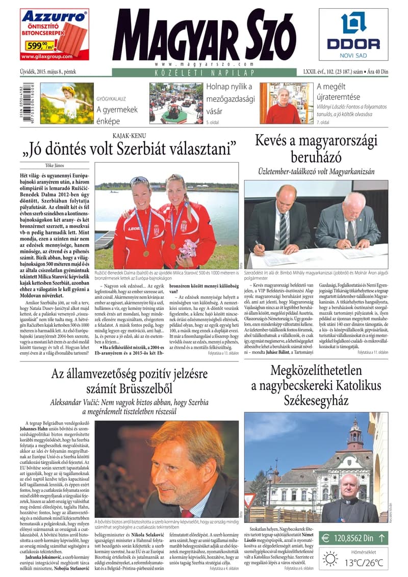 Magyar Szó, 72. évf. 2015. május 8. 102. sz. 1–16. oldal