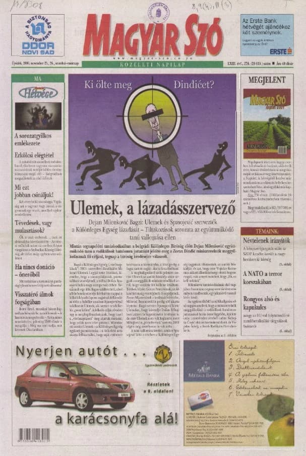 Magyar Szó, 63. évf. 2006. november 25. – 26. 276. sz. 1–28. oldal