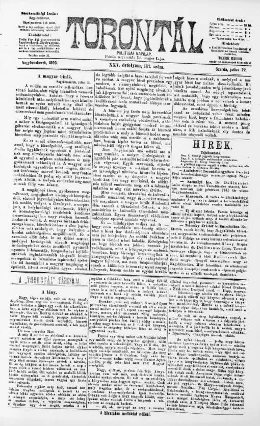 Torontál, 25. évf. 1896. július 22. 167. sz.