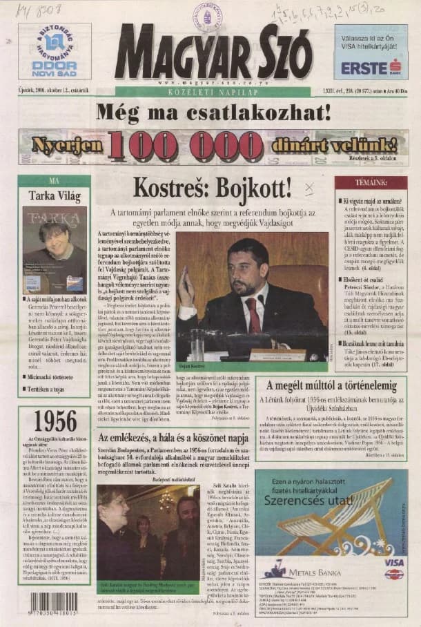 Magyar Szó, 63. évf. 2006. október 12. 238. sz. 1–20. oldal